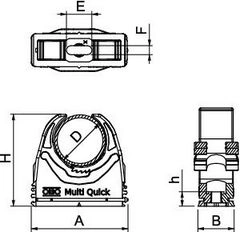 Příchytka pro trubku OBO M-Quick 1 15-19LGR 15-19mm 2153106 (obrázek 5)