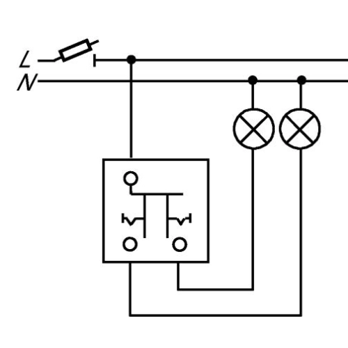 ABB žaluziové tlačítko č.1/0+1/0 1413-0-0590 (2020/4 US) 2CKA001413A0590 s blokováním (obrázek 4)