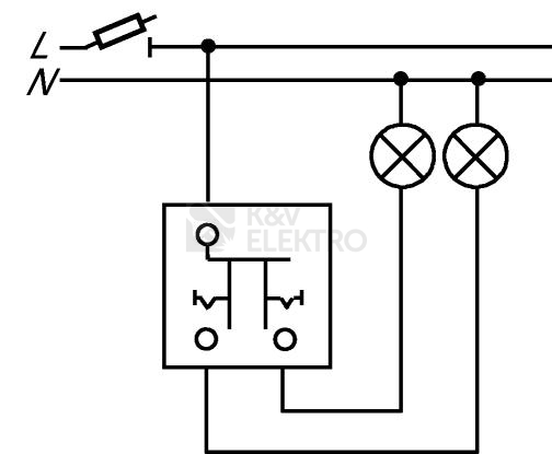 Obrázek produktu ABB žaluziové tlačítko č.1/0+1/0 1413-0-0590 (2020/4 US) 2CKA001413A0590 s blokováním 2