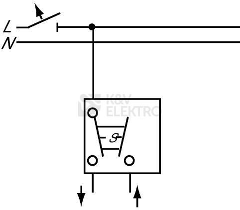 Obrázek produktu ABB žaluziový spínač č. 1+1 1012-0-1309 (2000/4 US) 2CKA001012A1309 s blokováním 1