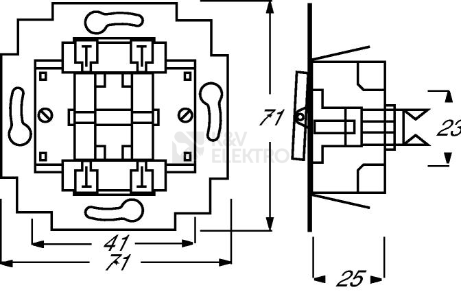 Obrázek produktu ABB žaluziový spínač č. 1+1 1012-0-1309 (2000/4 US) 2CKA001012A1309 s blokováním 2