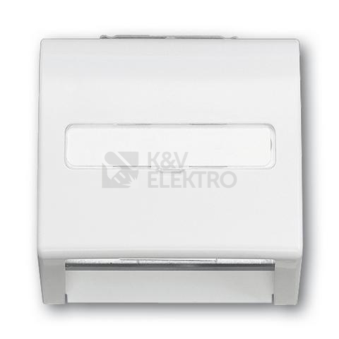 Obrázek produktu ABB Impuls kryt zásuvky komunikační, s popisovým polem (pro nosnou masku) alpská bílá 1753-0-5010 (2CKA001753A5010) 0