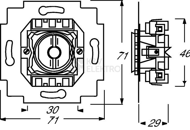 Obrázek produktu ABB Impuls vypínač č.6+6So dvojitý 1012-0-1671 (2001/6/6 U) 2CKA001012A1671 2