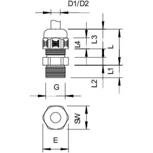 Kabelová vývodka OBO V-TEC PG11 LGR světle šedá 2024721