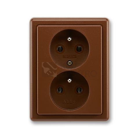 Obrázek produktu ABB Classic dvojzásuvka hnědá 5512C-2349 H3 0