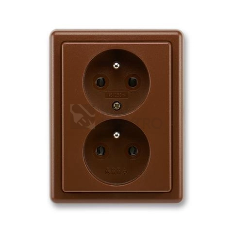 Obrázek produktu ABB Classic dvojzásuvka hnědá 5512C-2349 H3 0