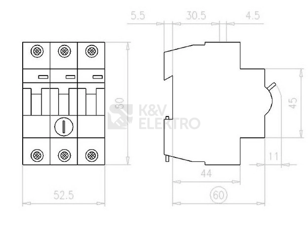 Obrázek produktu Motorový spouštěč EATON Z-MS-0,40/3 0,25-0,4A 248404 1