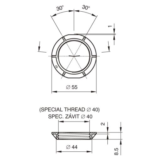 Kroužek Desko 1900-161 k objímce E27 bílá