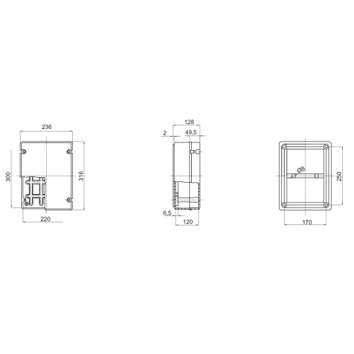 Rozvodná krabice GEWISS GW44429 300x220x120mm IP56 na omítku