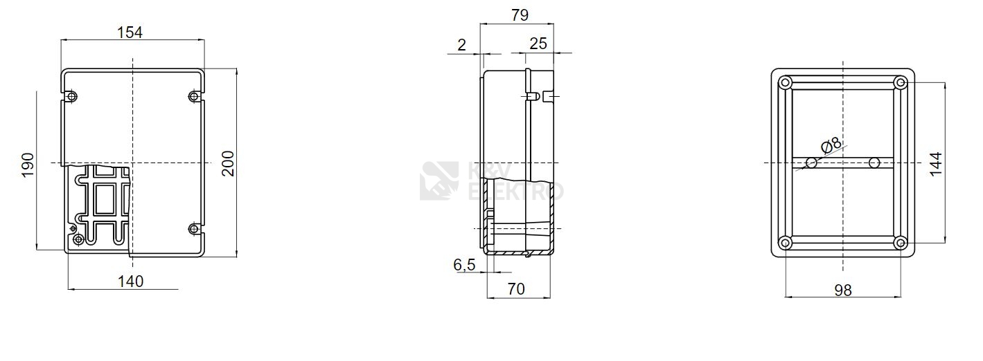 Obrázek produktu  Krabice GEWISS GW44427 200x154x79mm IP56 na omítku 1