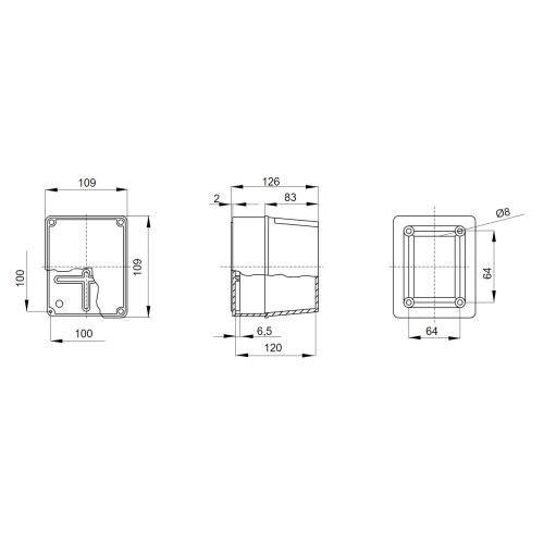 Rozvodná krabice GEWISS GW44214 100x100x120mm IP56 na omítku