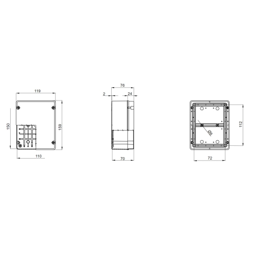 Rozvodná krabice GEWISS GW44206 150x110x70mm IP56 na omítku