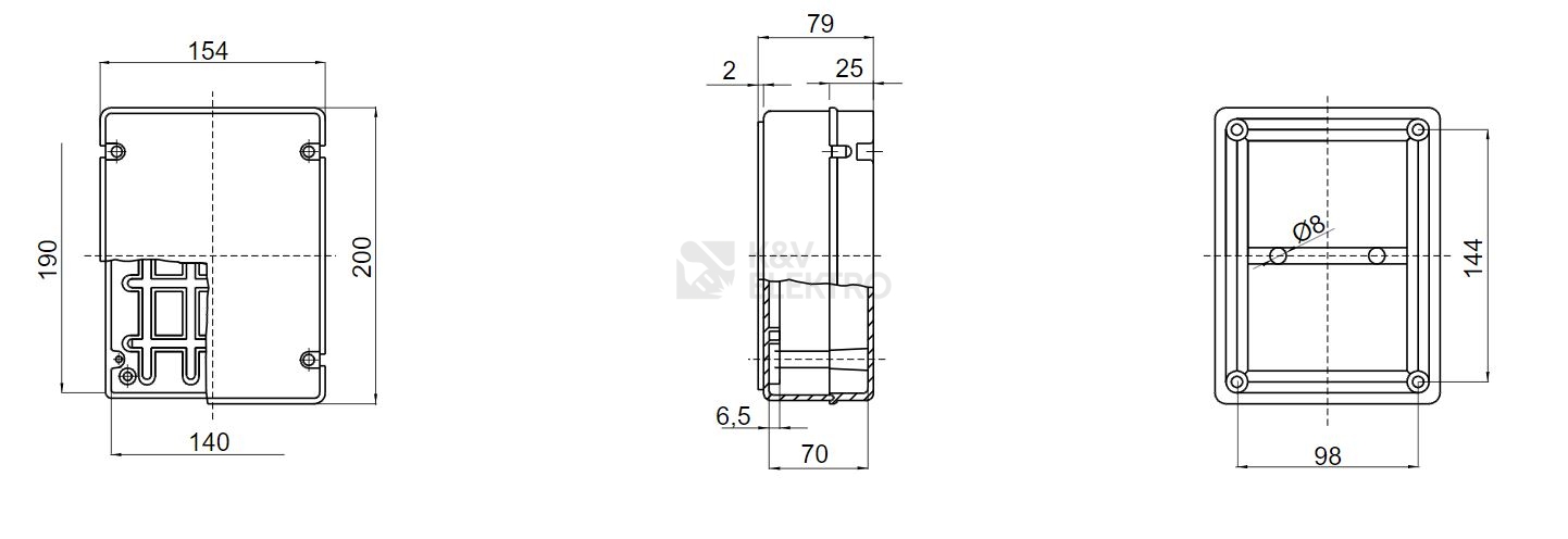 Obrázek produktu  Krabice GEWISS GW44207 200x154x79mm IP56 na omítku 1