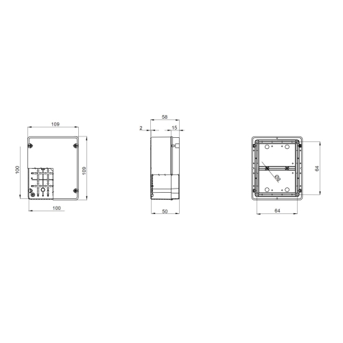 Rozvodná krabice GEWISS GW44204 100x100x50mm IP56 na omítku