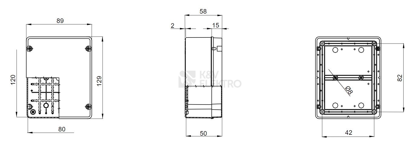 Obrázek produktu  Krabice GEWISS GW44205 129x89x58mm IP56 na omítku 1