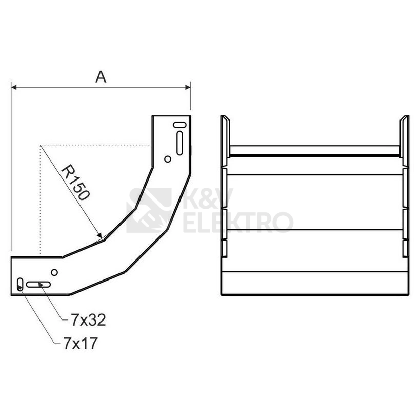 Obrázek produktu Oblouk KOPOS Mars stoupající 90° NSO 90x100x125 S 3