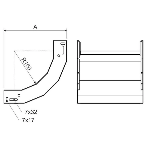 Oblouk KOPOS Mars stoupající 90° NSO 90X50X250 S S (obrázek 4)