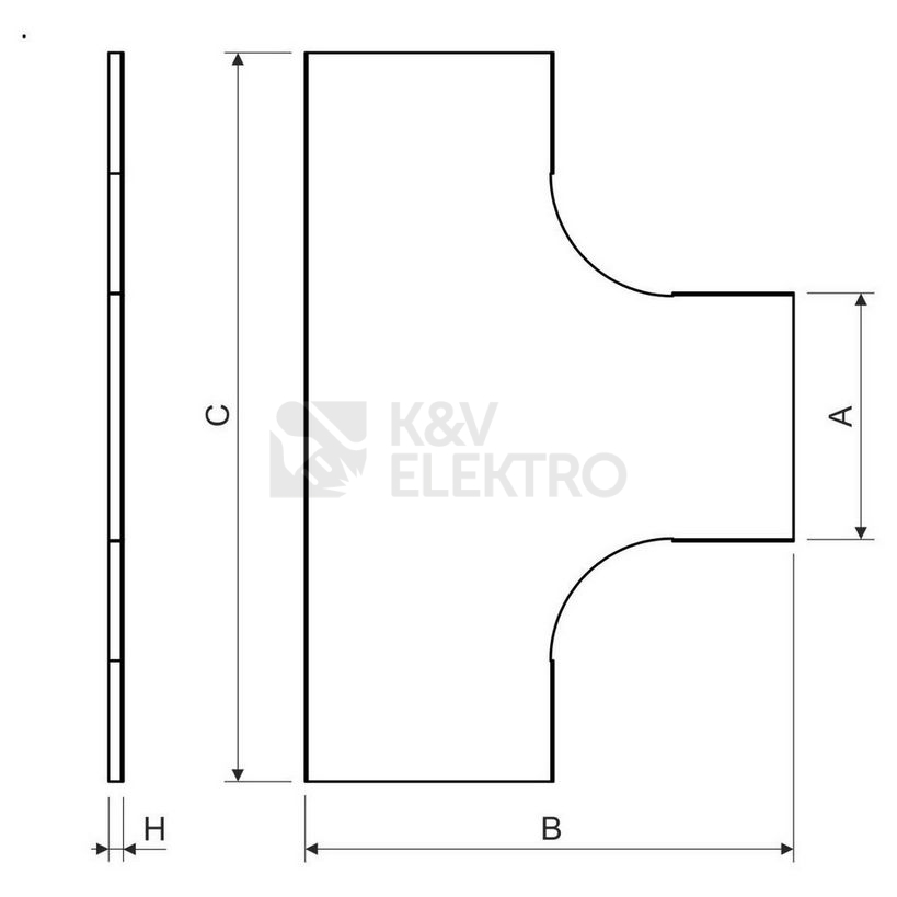 Obrázek produktu Víko T kusu KOPOS Mars NVT 250 S 2