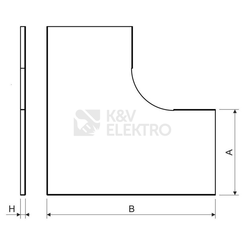 Obrázek produktu Víko kolena 90° KOPOS Mars NVO 90x125 S 2