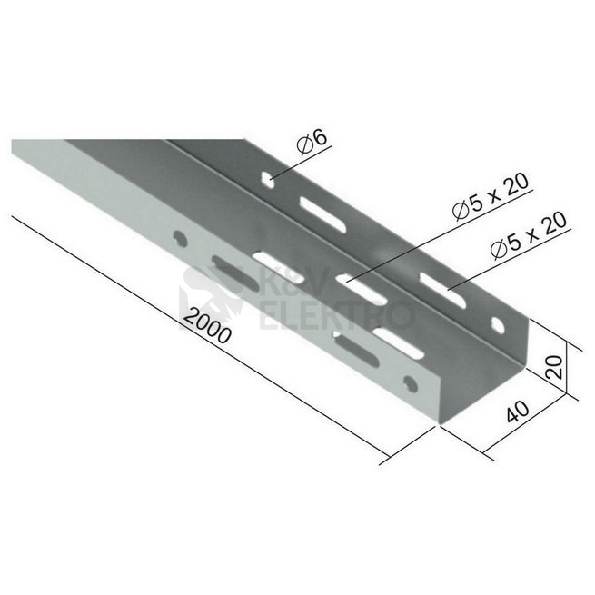 Obrázek produktu Kabelový žlab KOPOS MARS NKZ 20X40 S (2m)
1