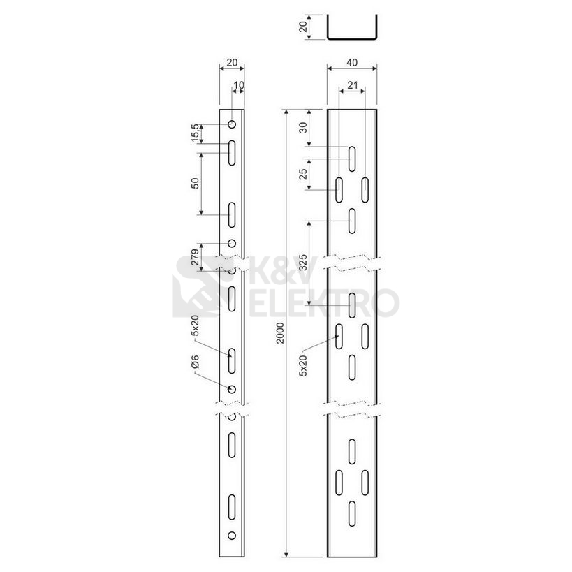 Obrázek produktu Kabelový žlab KOPOS MARS NKZ 20X40 S (2m)
2