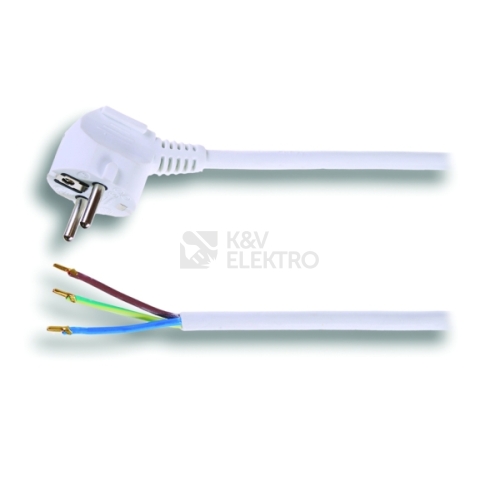 Flexo šňůra, 863107-3-53/2 3X1, H05VV-F, bílá úhlová