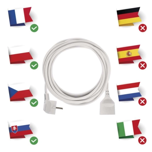 Prodlužovací kabel EMOS 5m/1zásuvka bílá P0115 1901010500 (obrázek 4)