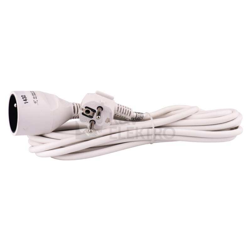 Obrázek produktu Prodlužovací kabel EMOS 5m/1zásuvka bílá P0115 1901010500 0
