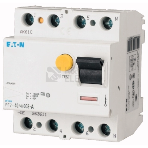 Proudový chránič EATON PF7-63/4/003-G 30mA G 263625