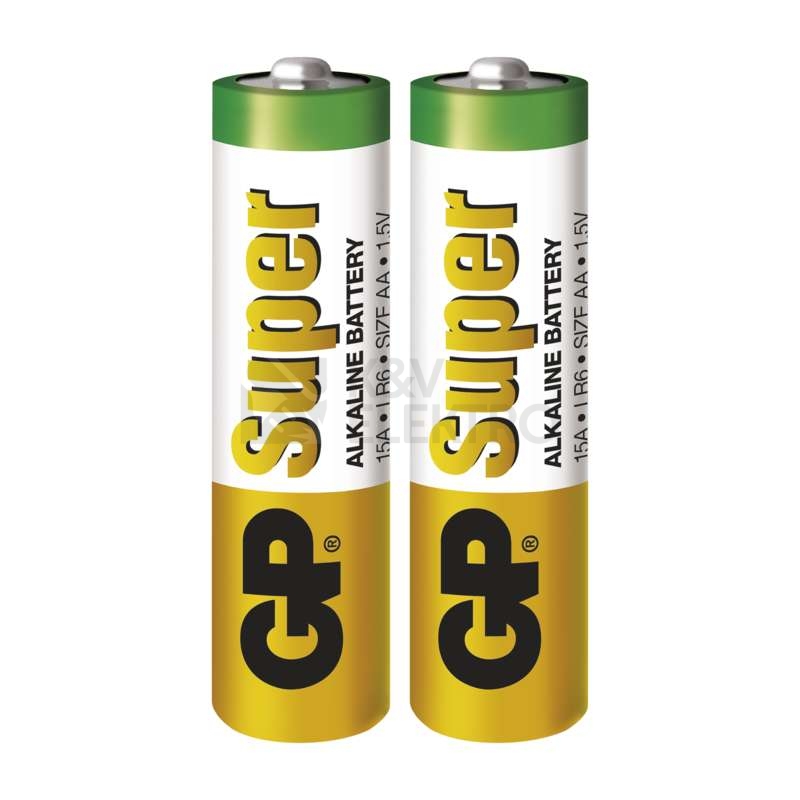 Obrázek produktu Tužkové baterie AA GP LR6 Super alkalické (fólie 2ks) 0