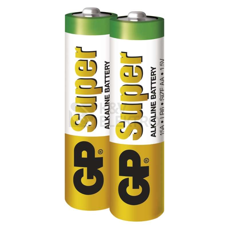 Obrázek produktu Tužkové baterie AA GP LR6 Super alkalické (fólie 2ks) 1