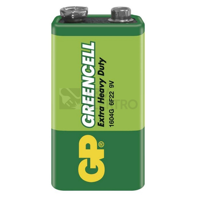 Obrázek produktu Baterie 9V GP 6F22 Greencell 1604G 1ks 1012501000 fólie 1