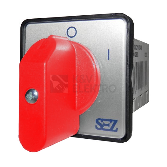 Obrázek produktu Vačkový spínač SEZ S16 JD 1103 A6/R 16A/3P červená páčka 0/1 0