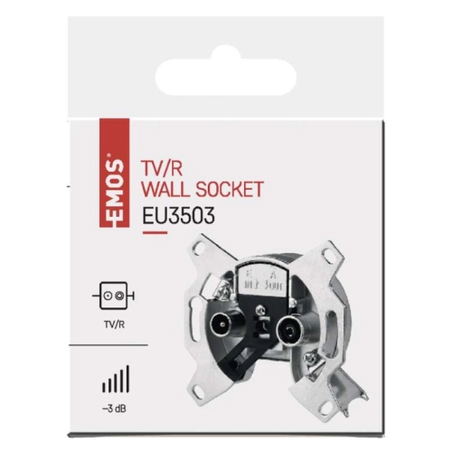 Anténní televizní zásuvka TV+R EU3503 koncová EMOS J0200 (obrázek 4)