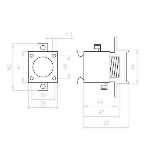 Pojistkový spodek 1-pólový s plastovým krytem 25A EZN 25 EATON DII-SO/25/1 112151