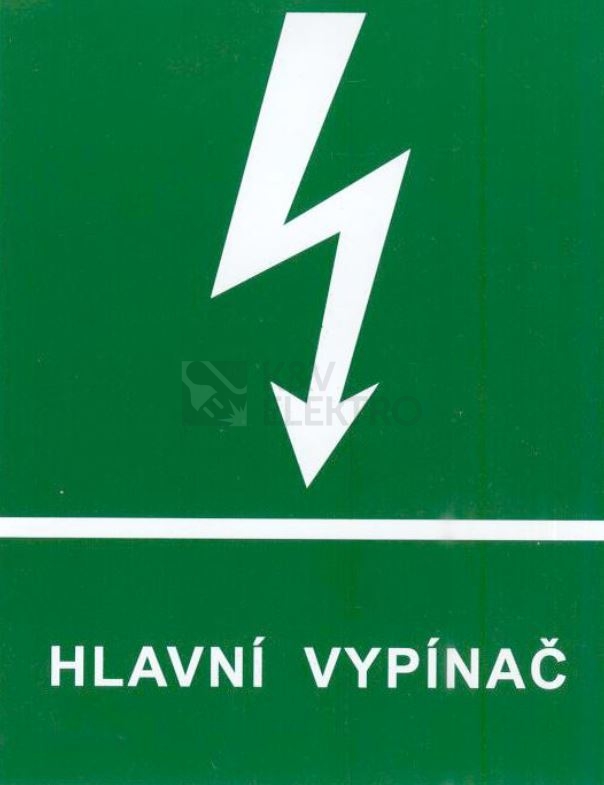 Obrázek produktu Samolepka hlavní vypínač s bleskem (zelená) 90x120mm 0