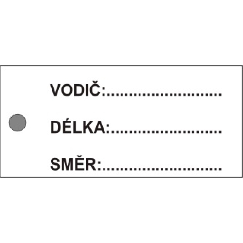 Levně Štítek kabelový - vodič délka směr 30x70mm