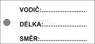 Obrázek produktu Štítek kabelový - vodič délka směr 30x70mm 0