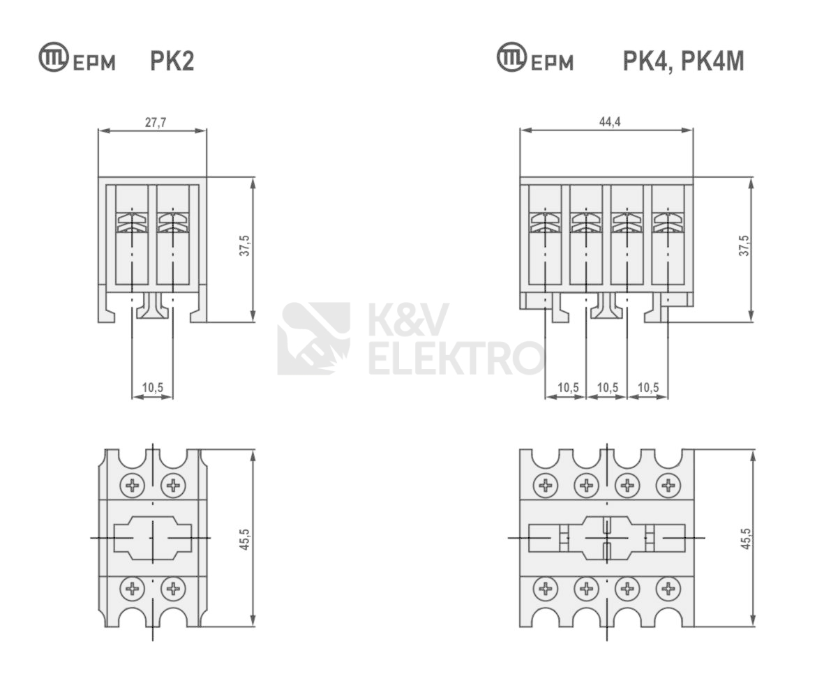 Obrázek produktu Blok pomocných kontaktů Elektropřístroj PK22E 1