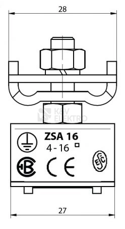 Obrázek produktu Zemnící svorka Elektro Bečov ZSA 16 (Bernard svorka, AB svorka) I131307 1