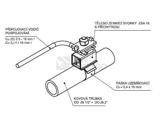Obrázek produktu Zemnící svorka Elektro Bečov ZSA 16 (Bernard svorka, AB svorka) I131307 3