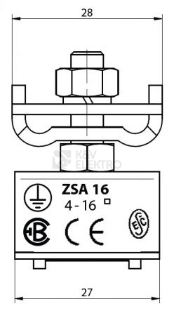 Obrázek produktu  Zemnící svorka Elektro Bečov ZSA 16 ZSMB 16 (Bernard svorka, AB svorka) I131307 1