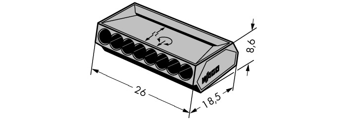 Obrázek produktu Svorka WAGO 273-108 8x1,5 1