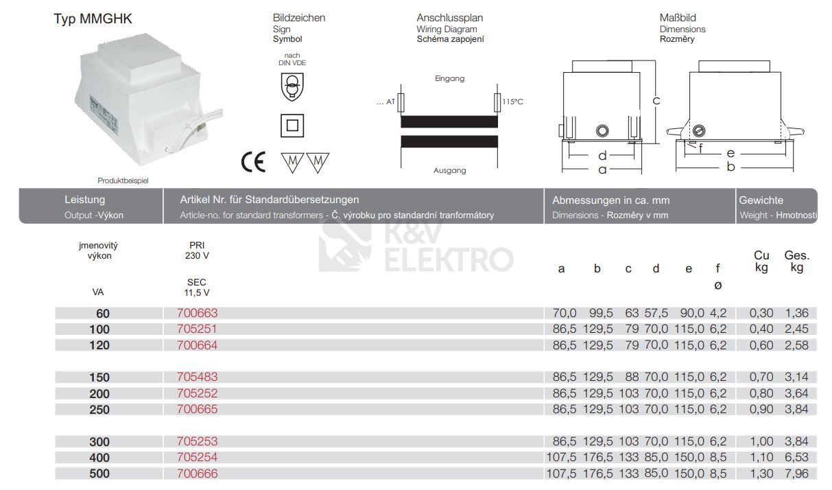 Obrázek produktu Transformátor 230/12V Ismet MMGHK 400VA 705254 1