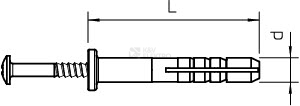 Obrázek produktu Natloukací hmoždinky OBO 910 SD 6x40 2351064 (100ks) 1