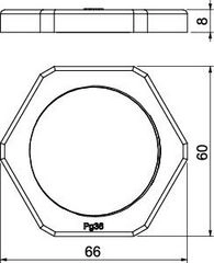 Matice OBO 116 PG36 světle šedá 2043351 (obrázek 4)