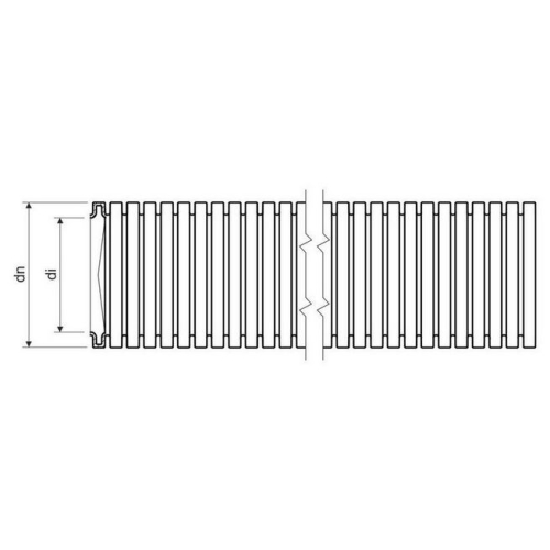 Husí krk trubka KOPOS 2323/LPE-2 H100 28,5mm bílá (100m)