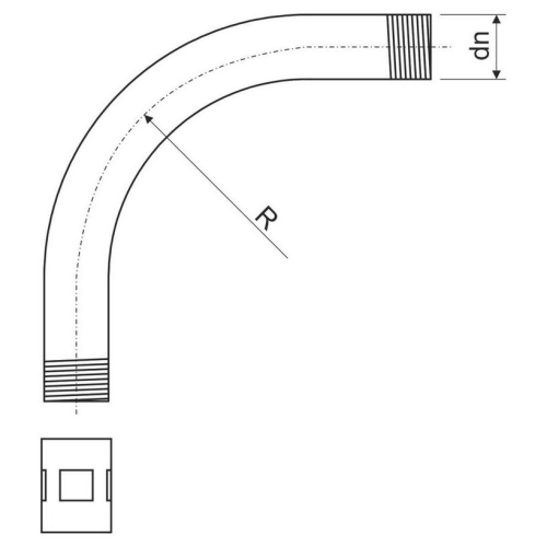 Koleno pro trubku KOPOS 6113 ZNM S 20,4mm (obrázek 3)