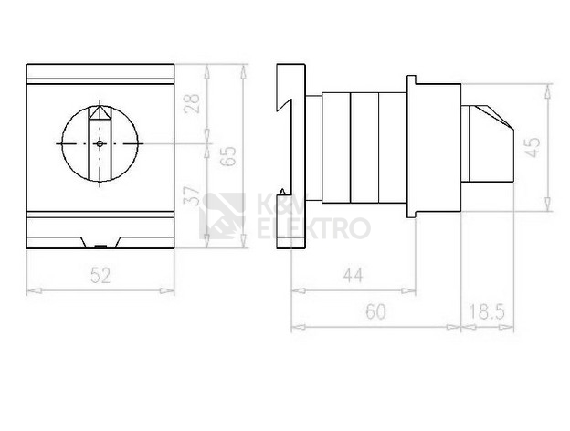 Obrázek produktu Otočný přepínač EATON 2-pól Z-DSU2-102 /Z8-DS 211/ 20A 248875 1