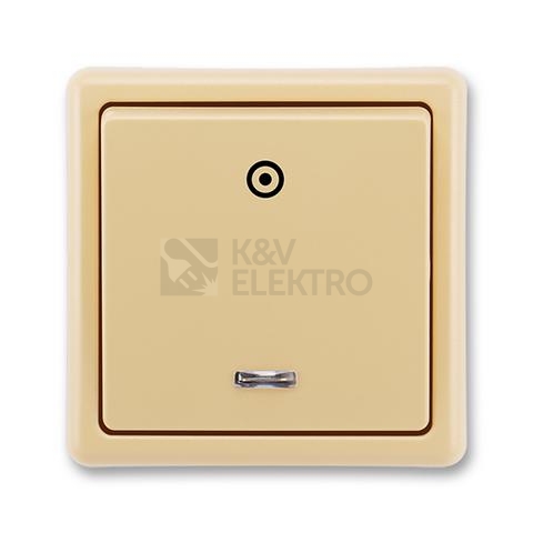 Obrázek produktu ABB Classic tlačítko č.1/0So s orientační doutnavkou béžová 3553-93289 D2 0